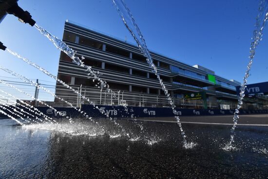 Preparations for Russian leg of Formula One World Championship circuit racing series