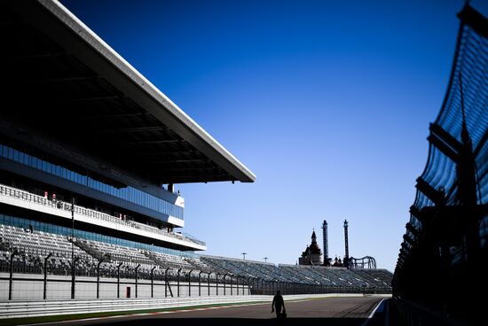Preparations for Russian leg of Formula One World Championship circuit racing series