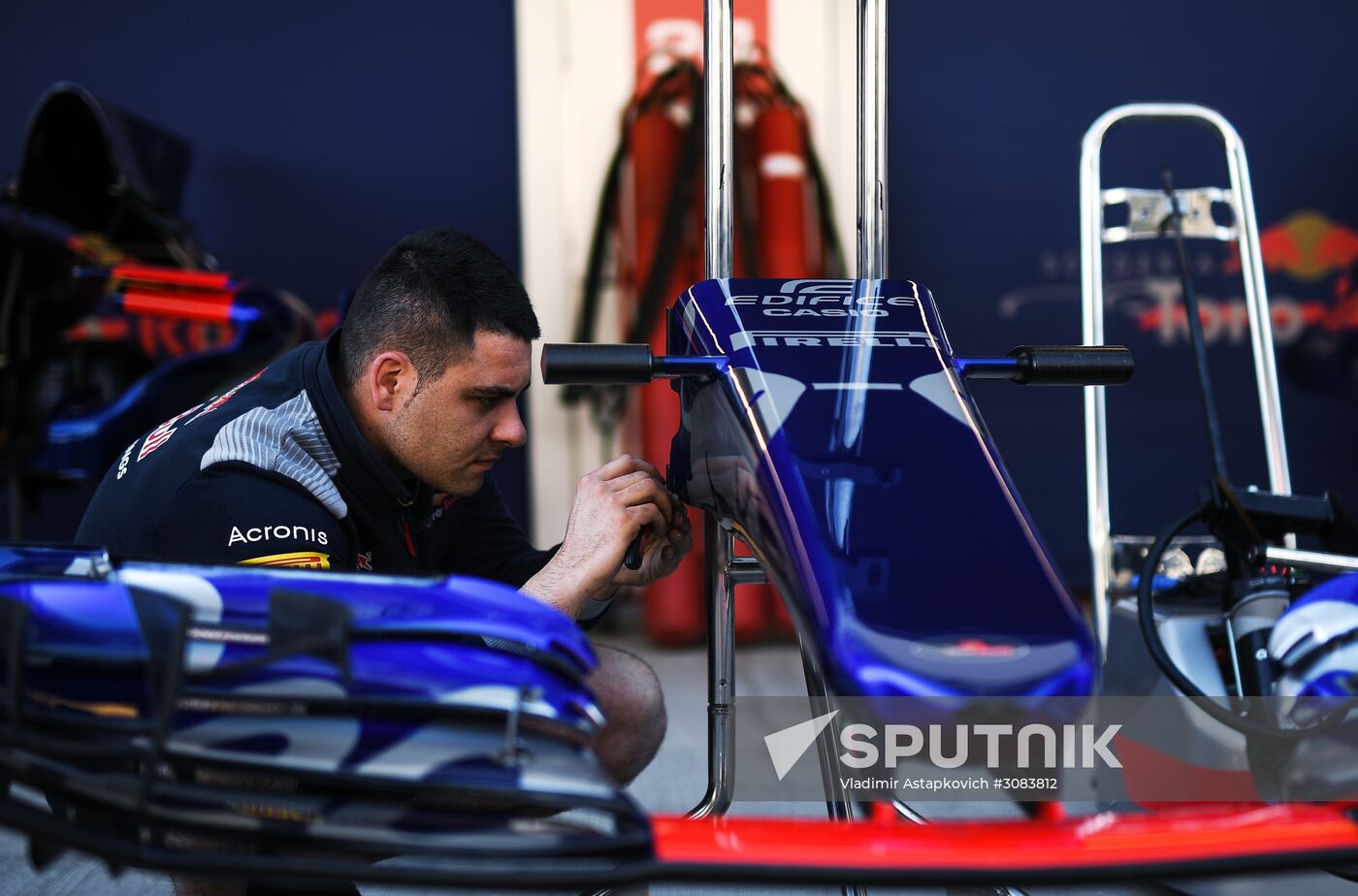 Preparations for Russian leg of Formula One World Championship circuit racing series