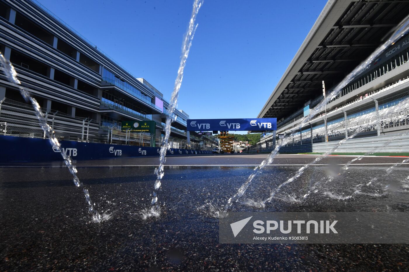 Preparations for Russian leg of Formula One World Championship circuit racing series
