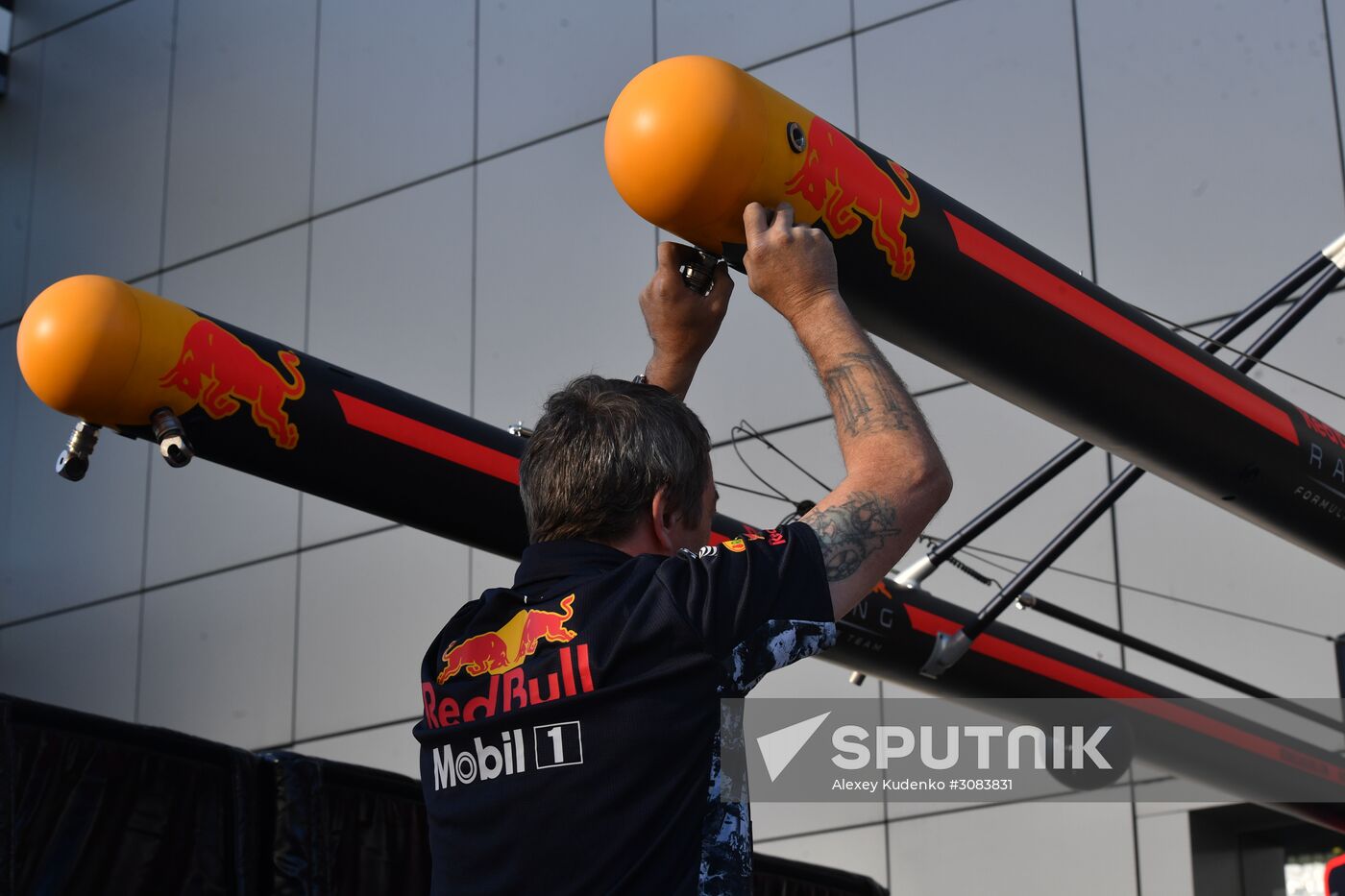 Preparations for Russian leg of Formula One World Championship circuit racing series