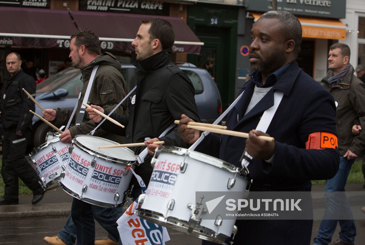 Police protests in Paris