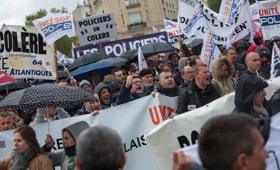 Police protests in Paris