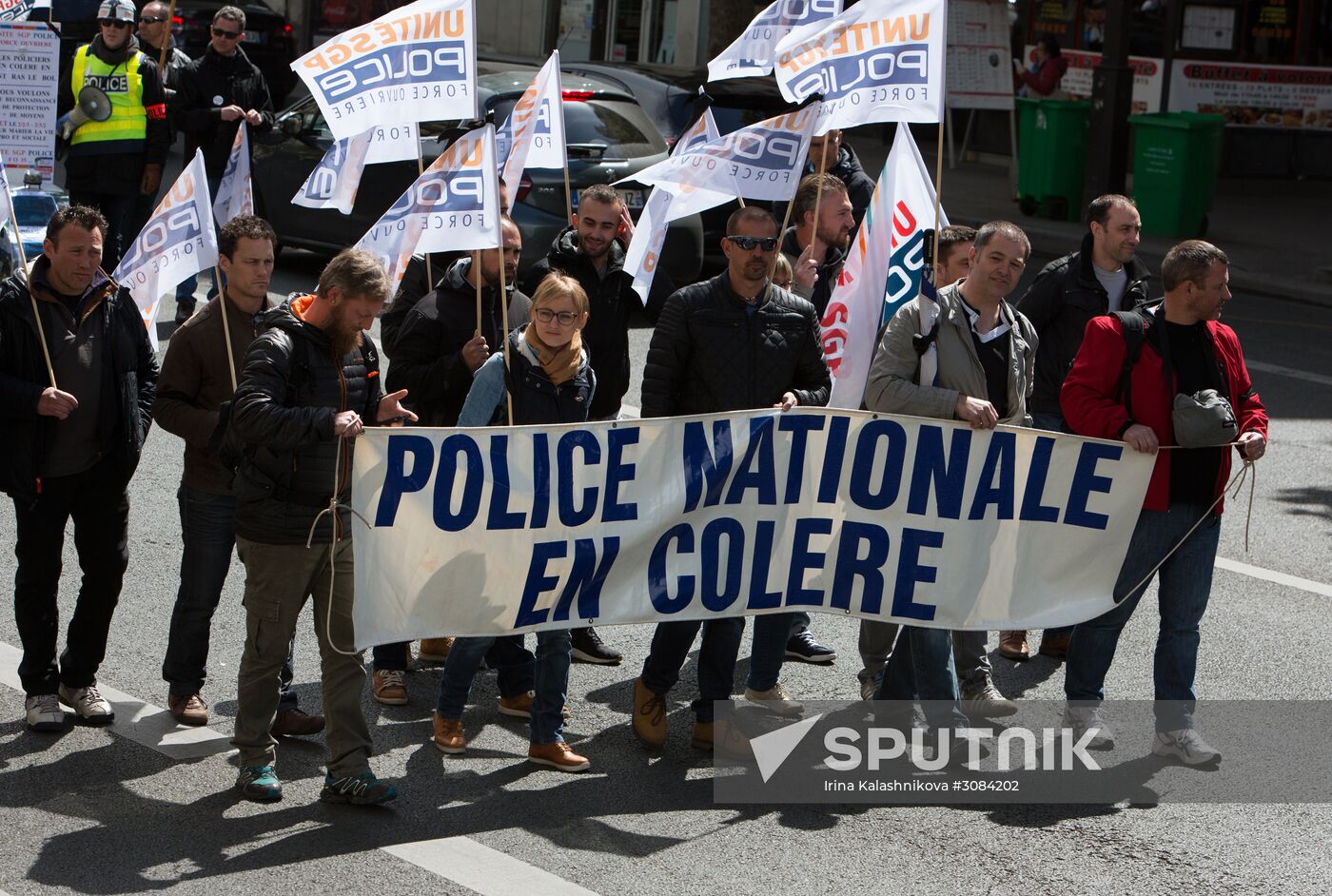 Police protests in Paris