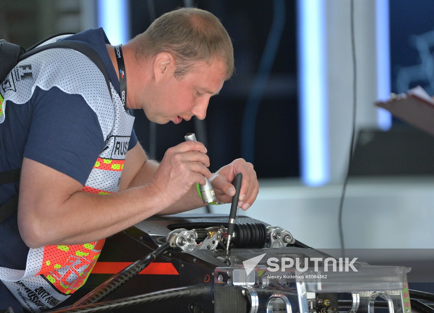 Preparations for Russian leg of Formula One World Championship circuit racing series