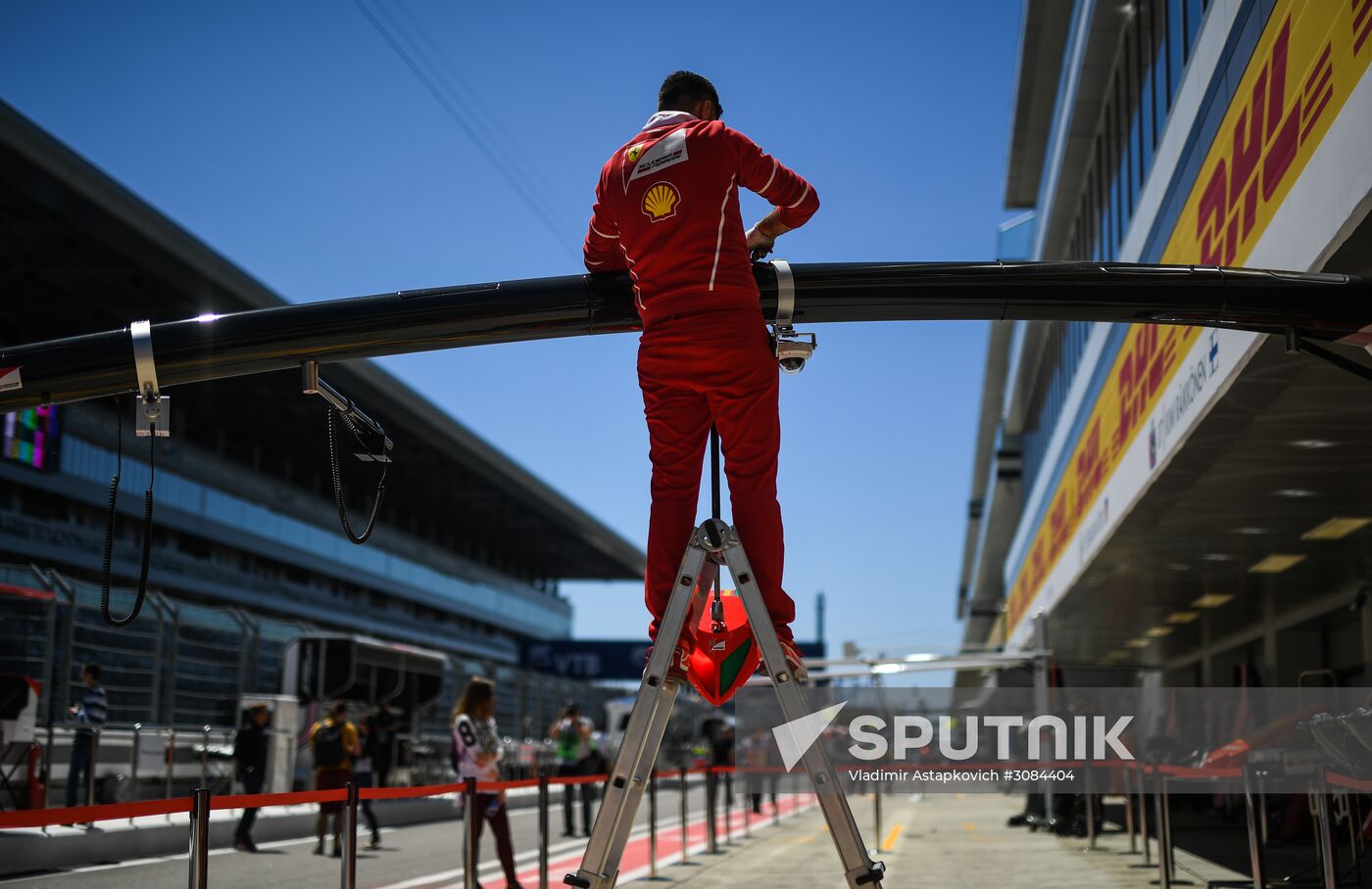 Preparations for Russian leg of Formula One World Championship circuit racing series