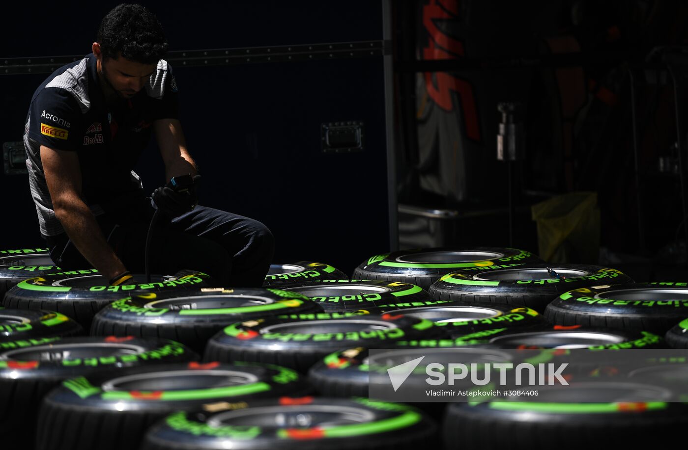 Preparations for Russian leg of Formula One World Championship circuit racing series