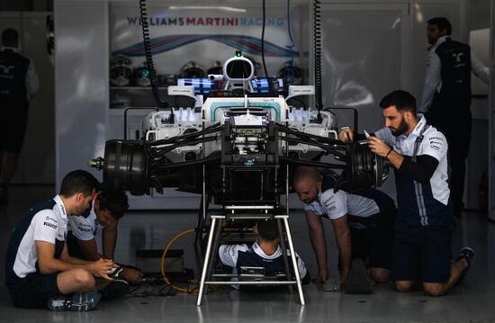 Preparations for Russian leg of Formula One World Championship circuit racing series