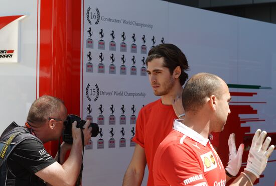 Preparations for Russian leg of Formula One World Championship circuit racing series