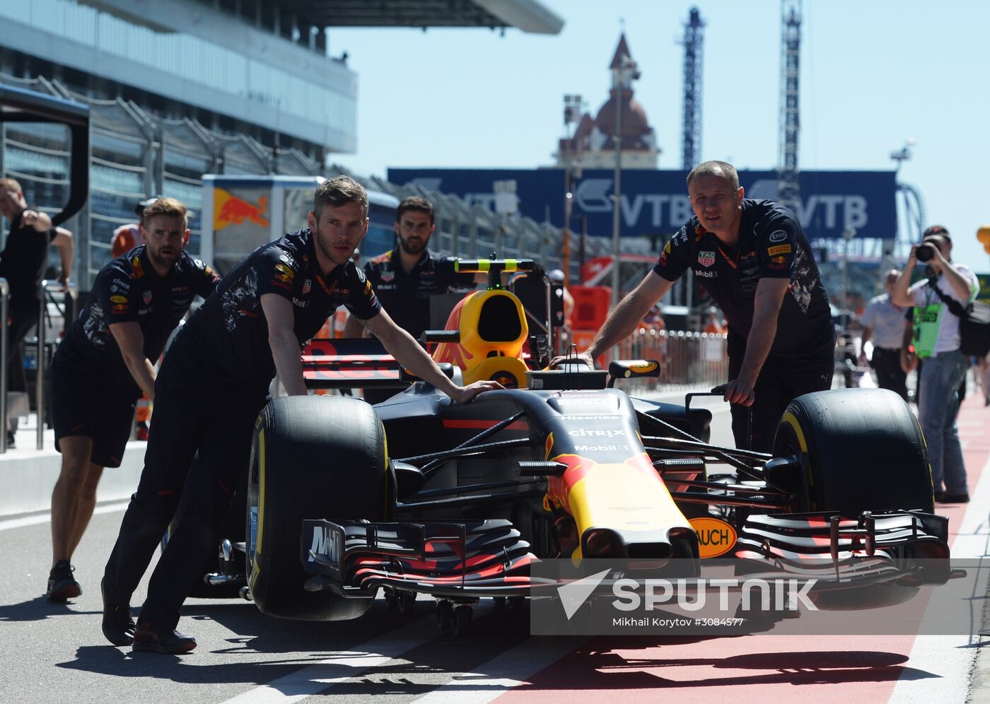 Preparations for Russian leg of Formula One World Championship circuit racing series