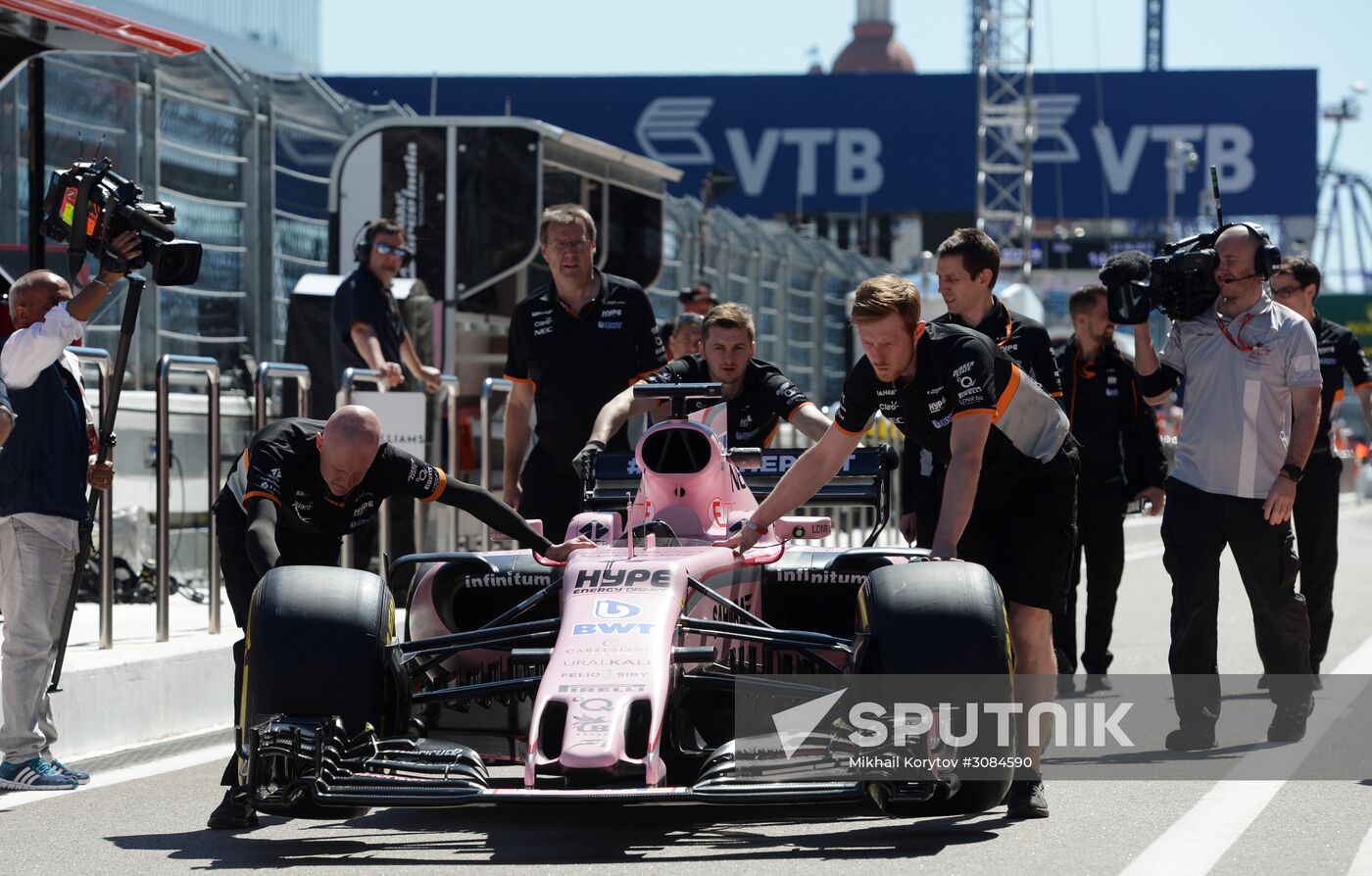 Preparations for Russian leg of Formula One World Championship circuit racing series