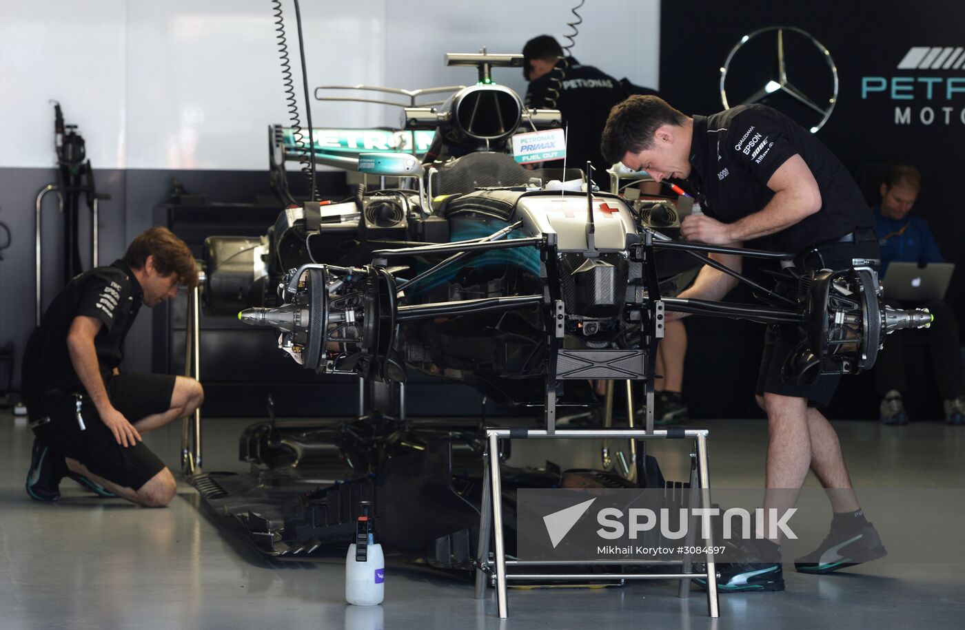 Preparations for Russian leg of Formula One World Championship circuit racing series