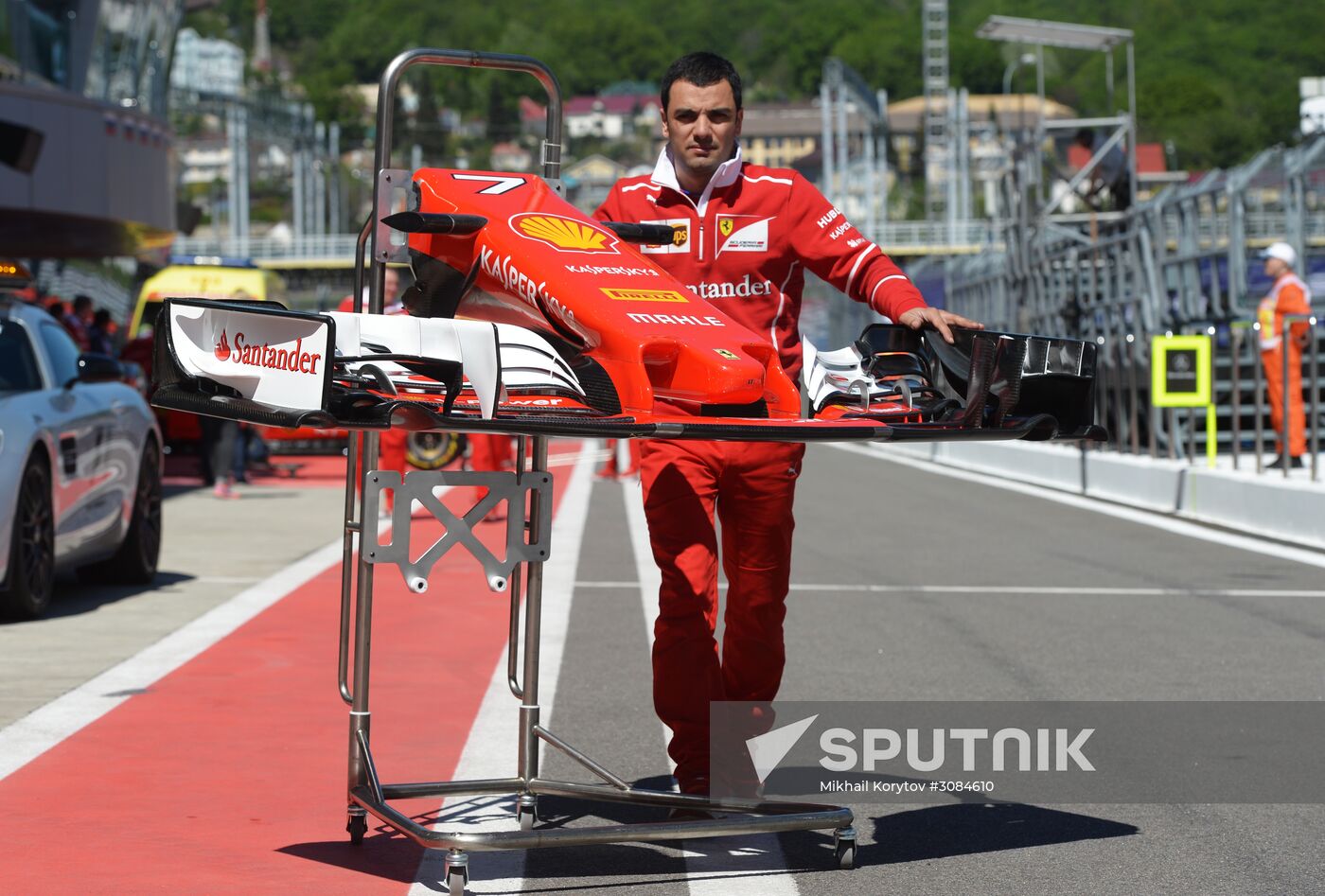 Preparations for Russian leg of Formula One World Championship circuit racing series