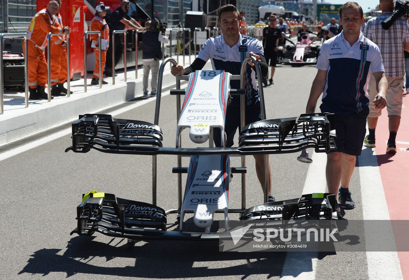 Preparations for Russian leg of Formula One World Championship circuit racing series