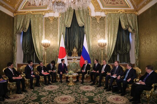 President Putin meets with Japanese Prime Minister Shinzo Abe