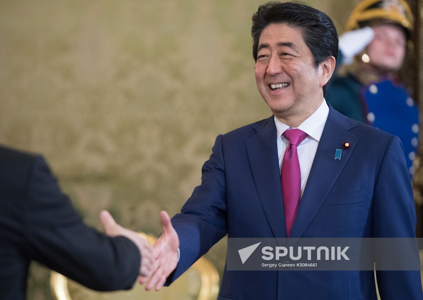Russian President Vladimir Putin meets with Japanese Prime Minister Shinzo Abe