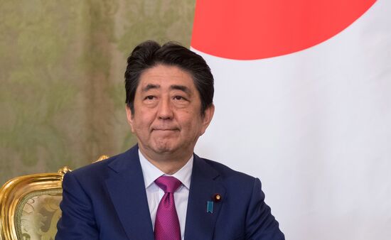 Russian President Vladimir Putin meets with Japanese Prime Minister Shinzo Abe