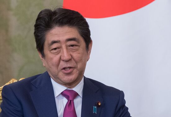 Russian President Vladimir Putin meets with Japanese Prime Minister Shinzo Abe