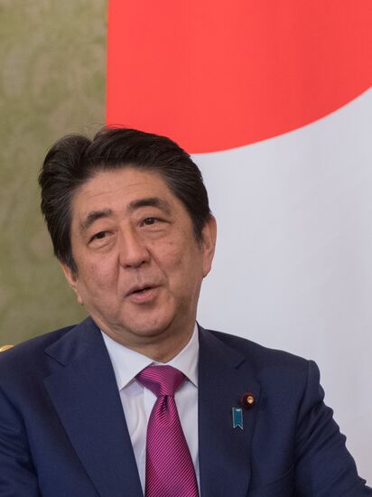 Russian President Vladimir Putin meets with Japanese Prime Minister Shinzo Abe