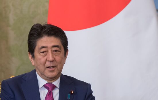 Russian President Vladimir Putin meets with Japanese Prime Minister Shinzo Abe