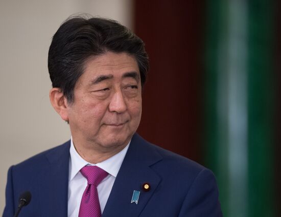 Russian President Vladimir Putin meets with Japanese Prime Minister Shinzo Abe