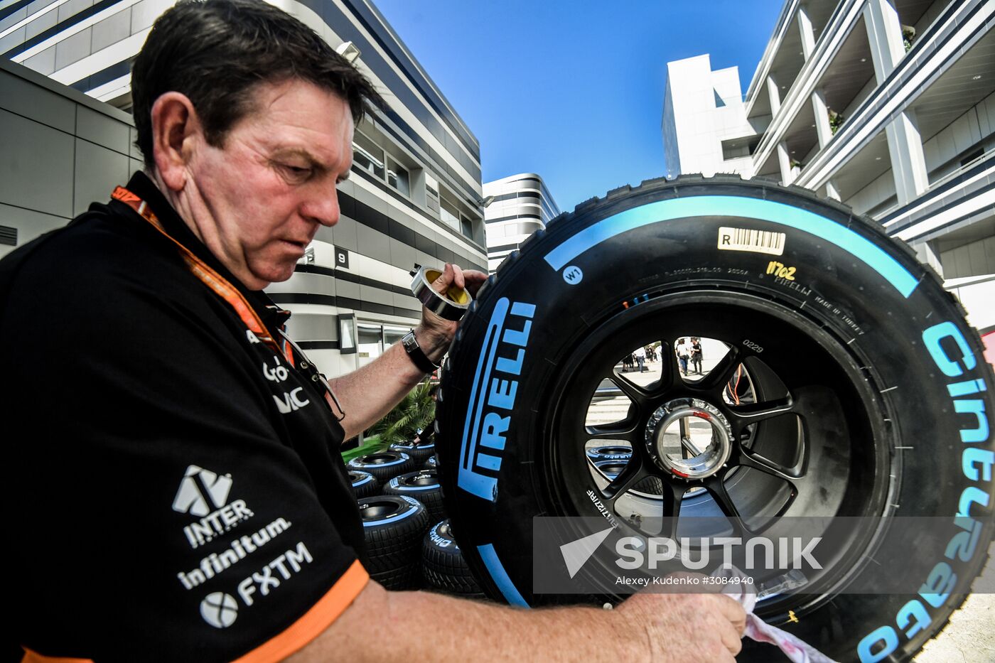 Preparations for Russian leg of Formula One World Championship circuit racing series