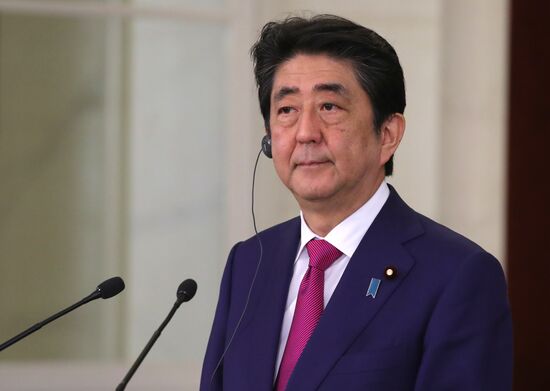Russian President Vladimir Putin meets with Japanese Prime Minister Shinzo Abe