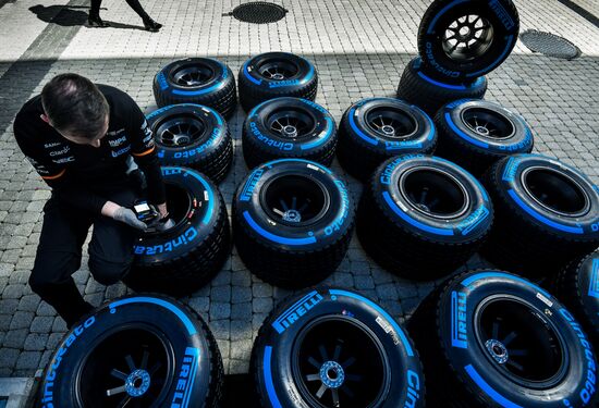 Preparations for Russian leg of Formula One World Championship circuit racing series