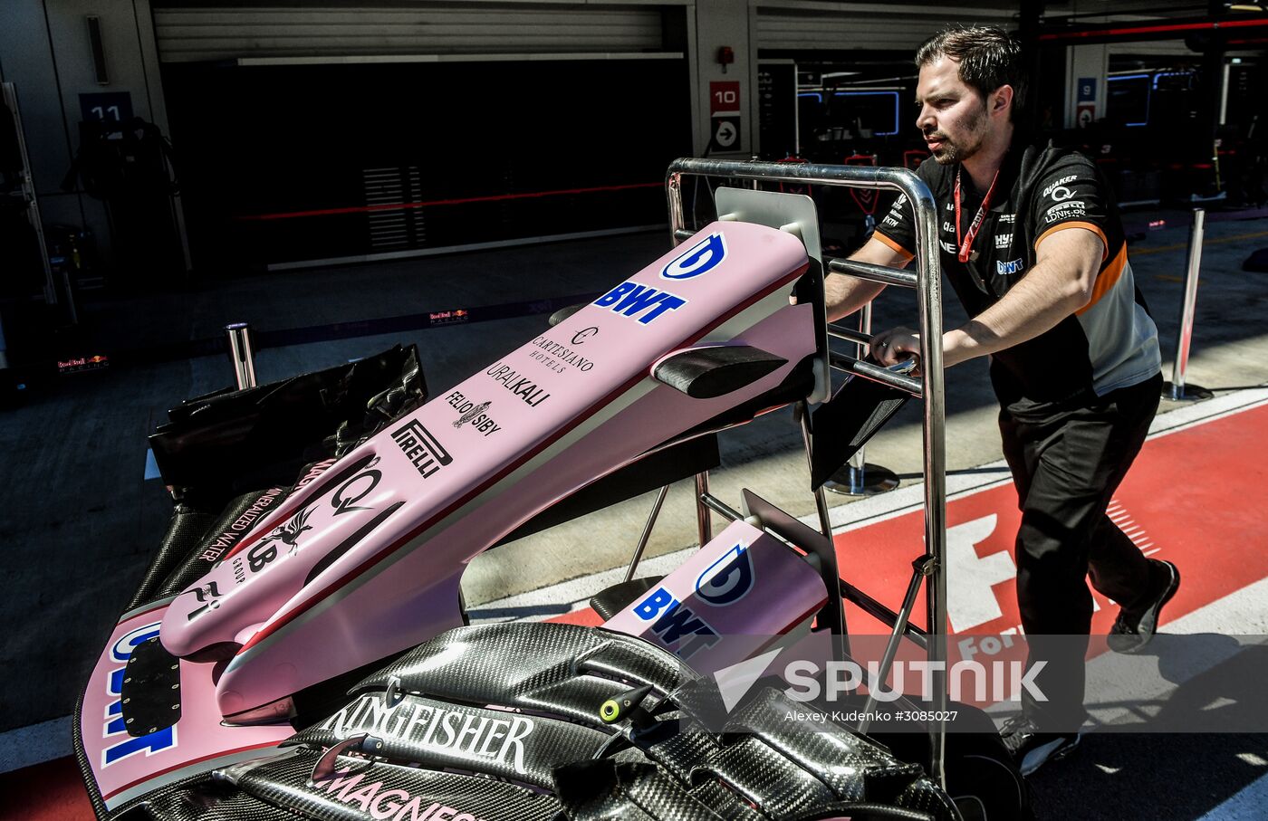 Preparations for Russian leg of Formula One World Championship circuit racing series