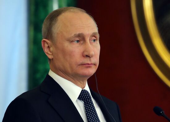 Russian President Vladimir Putin meets with Japanese Prime Minister Shinzo Abe
