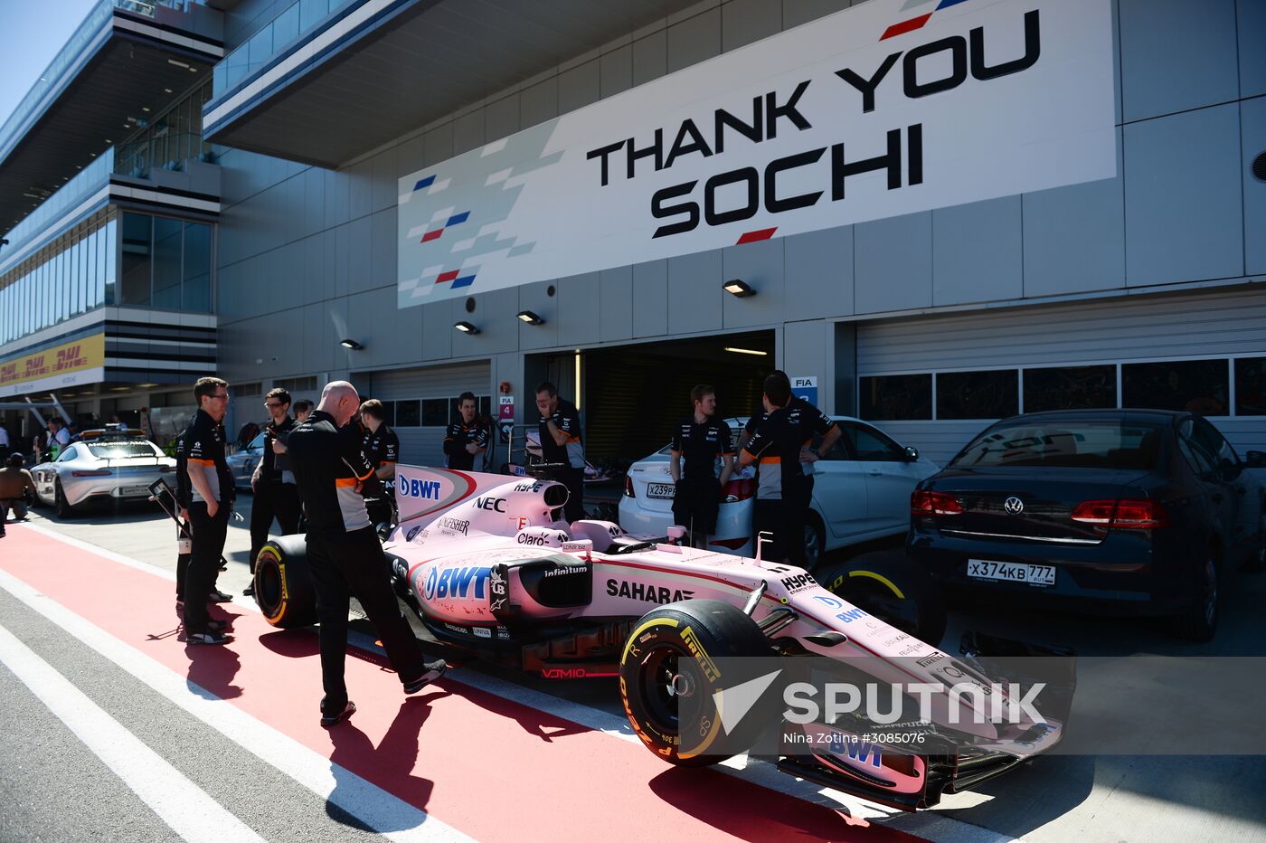 Preparations for Russian leg of Formula One