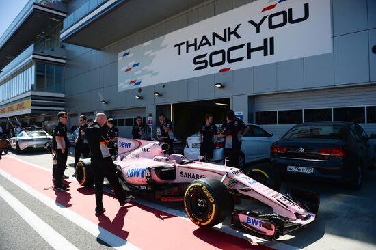 Preparations for Russian leg of Formula One