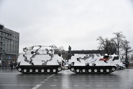 Victory Day Parade practice on Red Square