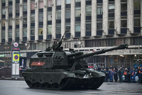 Victory Day Parade practice on Red Square