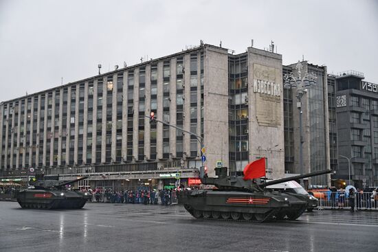 Victory Day Parade practice on Red Square