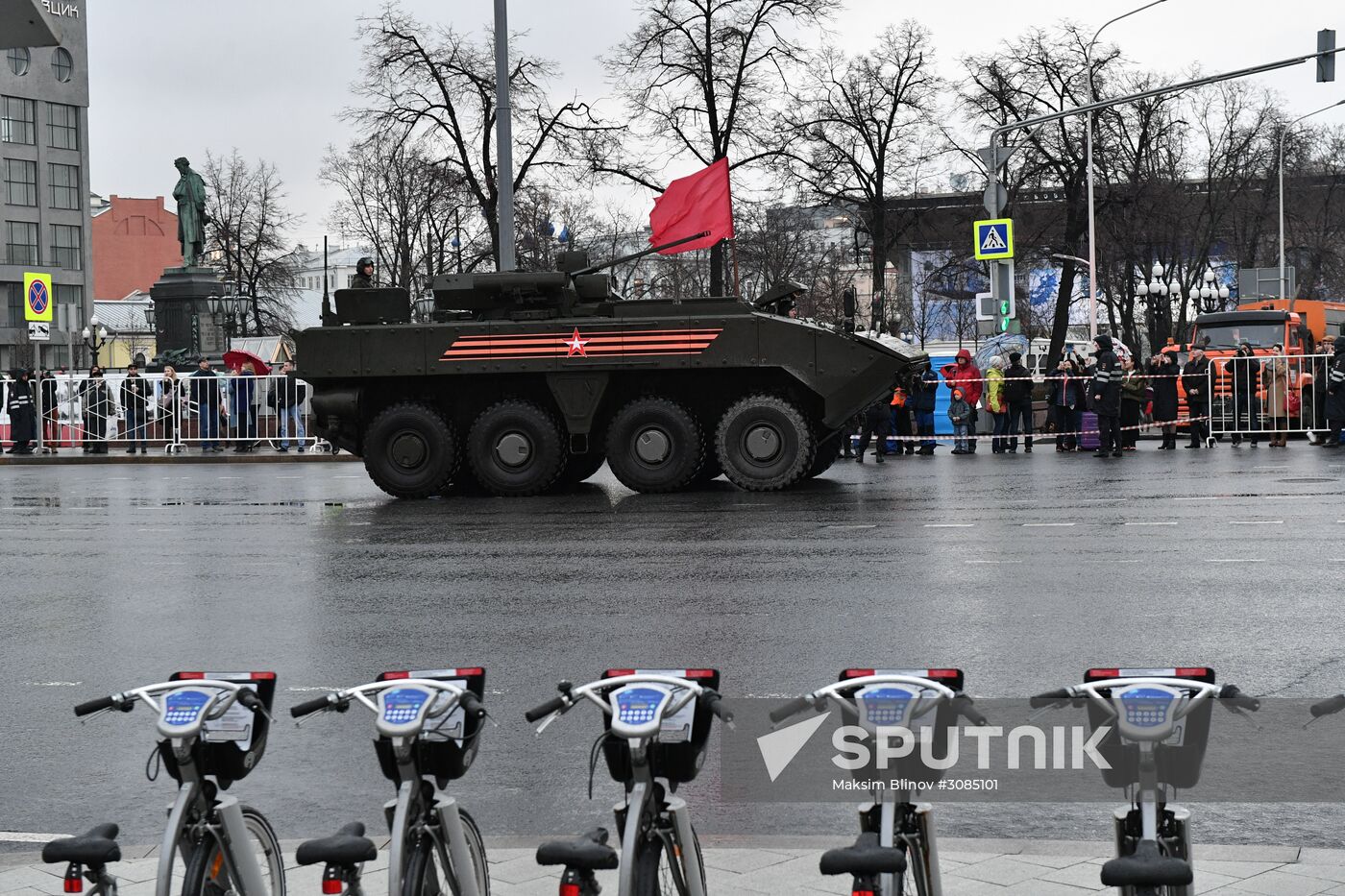 Victory Day Parade practice on Red Square