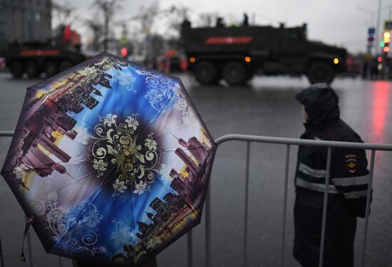 Victory Day Parade practice on Red Square