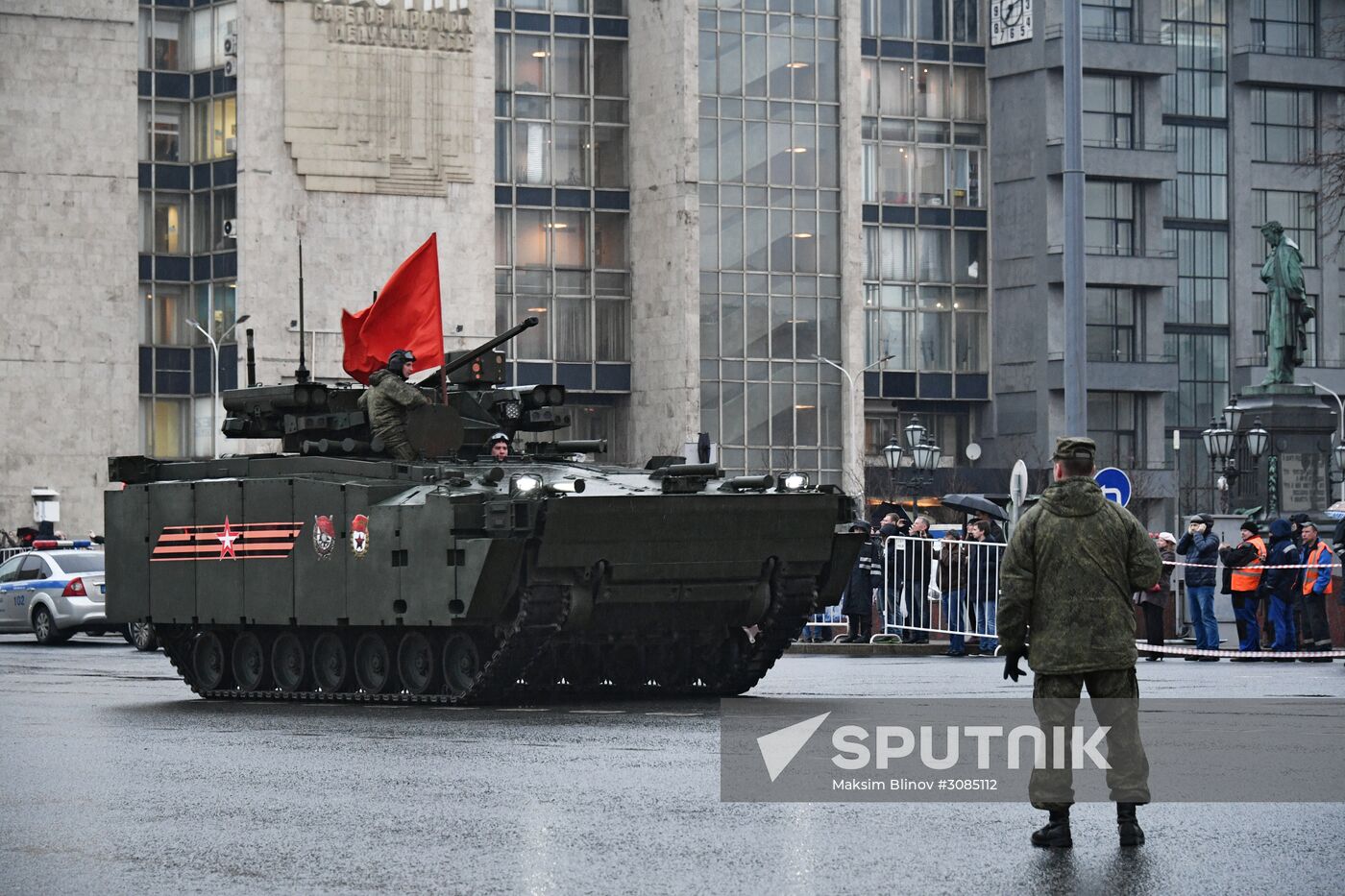 Victory Day Parade practice on Red Square