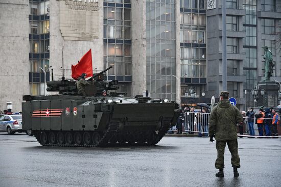 Victory Day Parade practice on Red Square