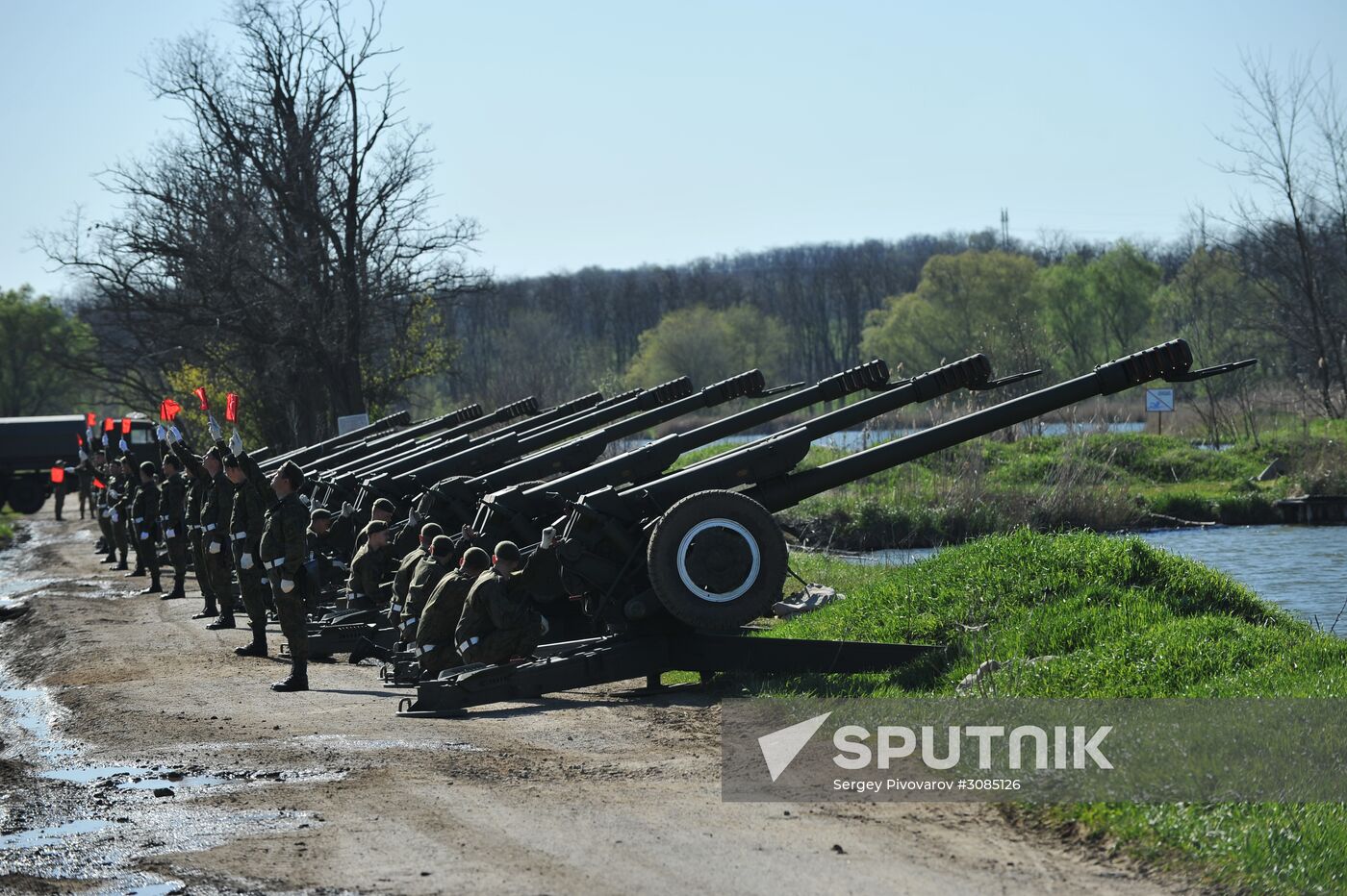 Fireworks division servicemen prepare for Victory Day fireworks display