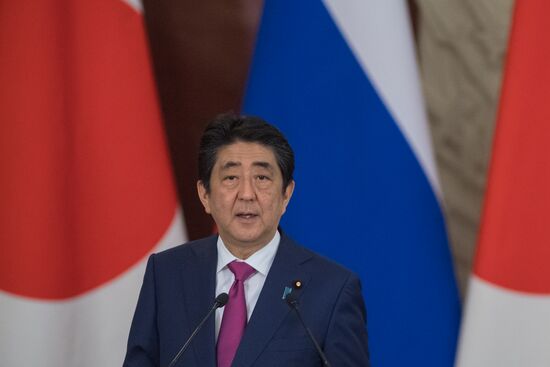 Russian President Vladimir Putin meets with Japanese Prime Minister Shinzo Abe