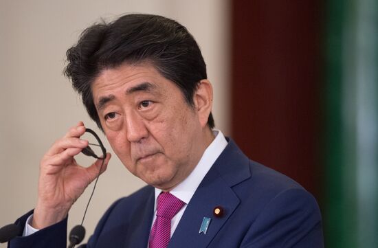 Russian President Vladimir Putin meets with Japanese Prime Minister Shinzo Abe