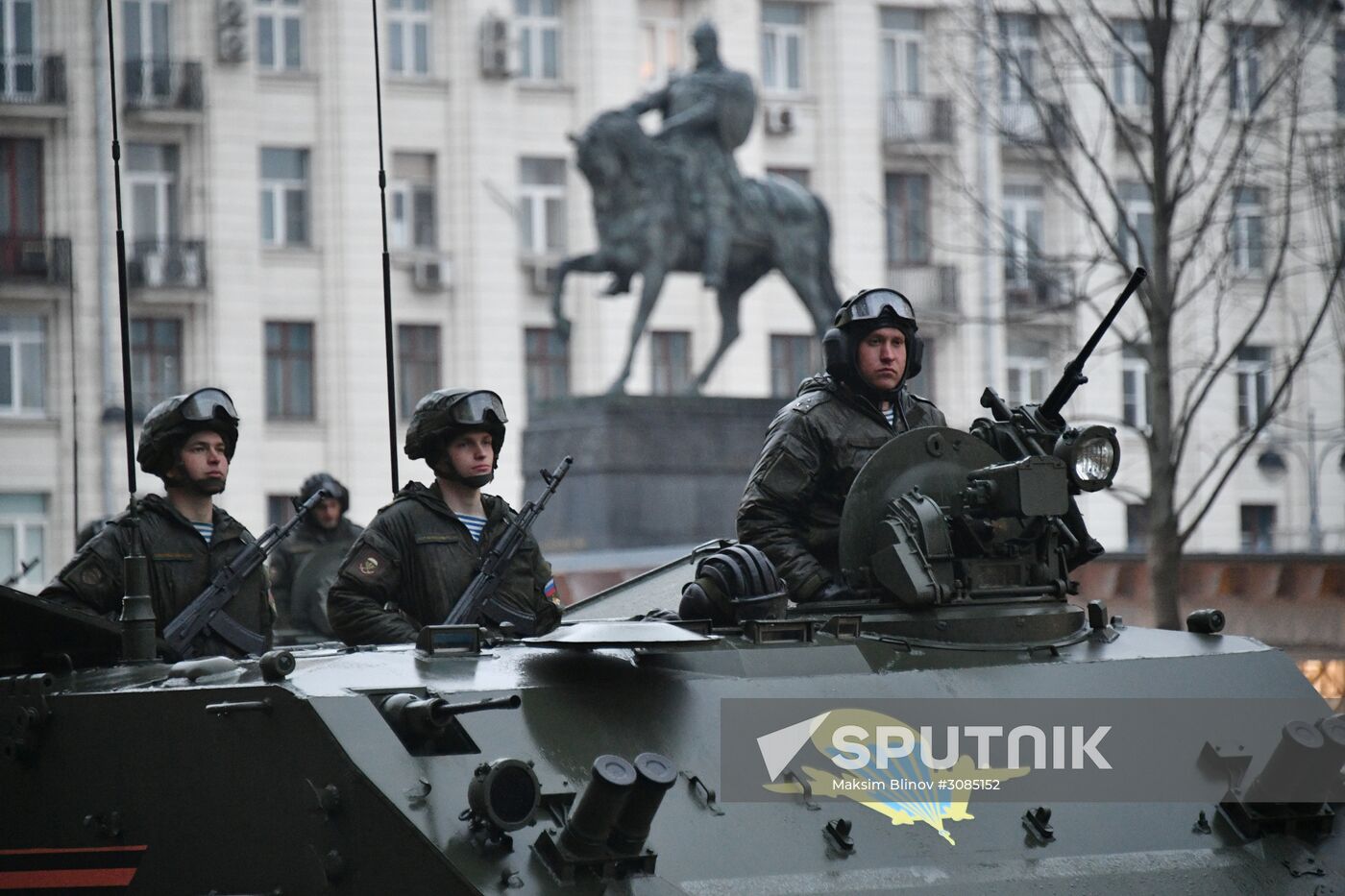 Victory Day Parade practice on Red Square