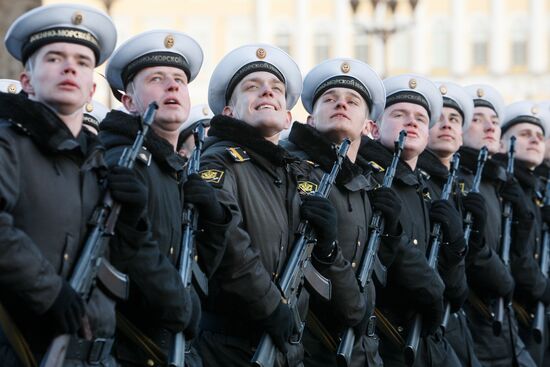 Victory Day Parade practice in St. Petersburg