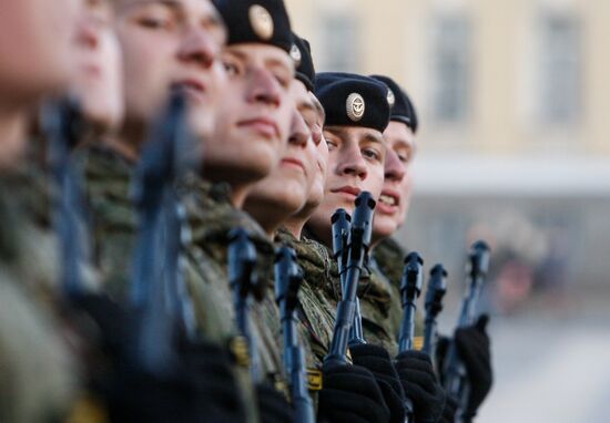 Victory Day Parade practice in St. Petersburg