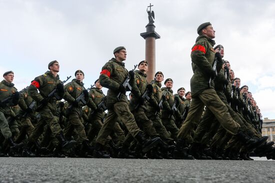Victory Day Parade practice in St. Petersburg