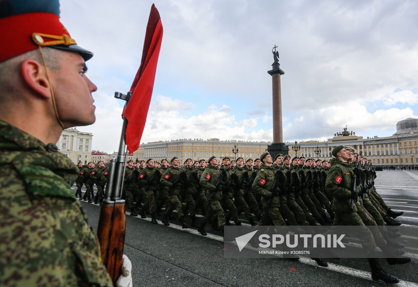 Victory Day Parade practice in St. Petersburg