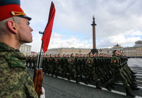 Victory Day Parade practice in St. Petersburg
