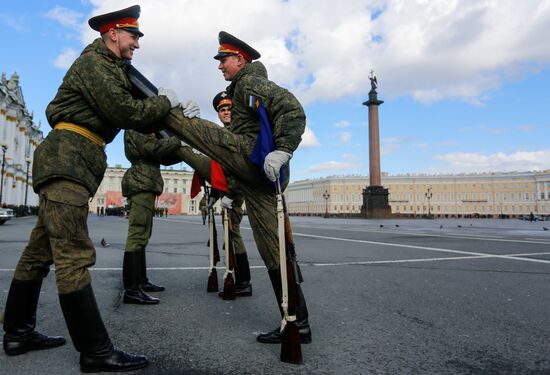 Victory Day Parade practice in St. Petersburg