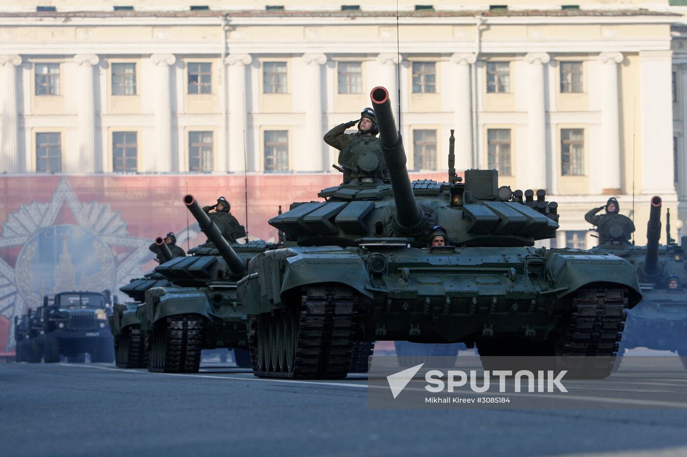 Victory Day Parade practice in St. Petersburg